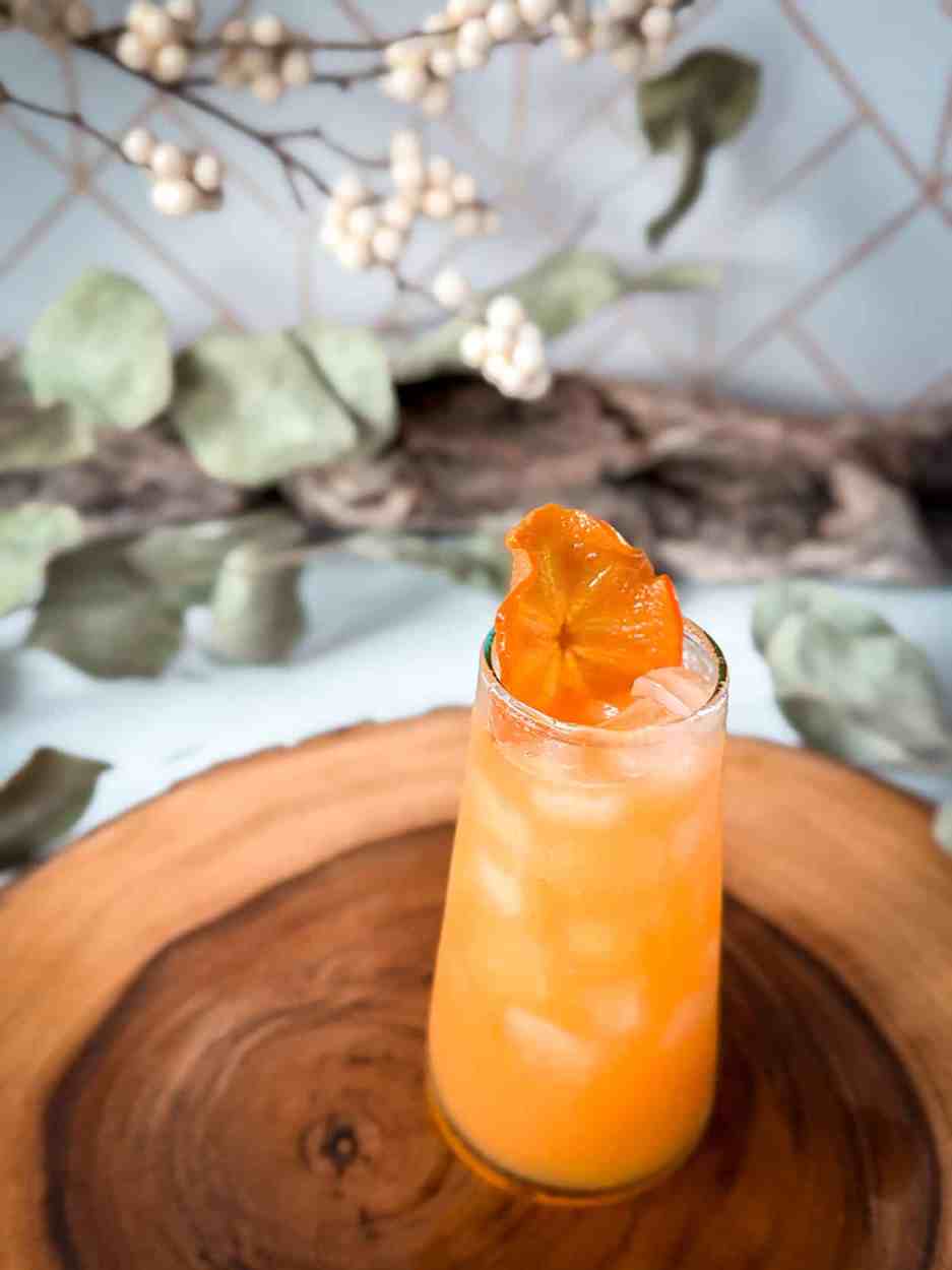 Persimmon Sparkler 3 Persimmon Sparkler cocktail recipe