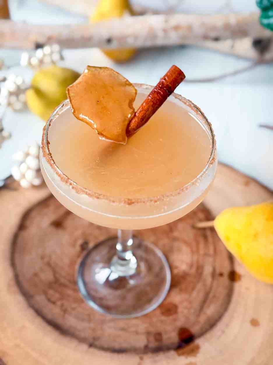 Spiced Pear and Maple Martini 2 Spiced Pear and Maple Martini cocktail recipe
