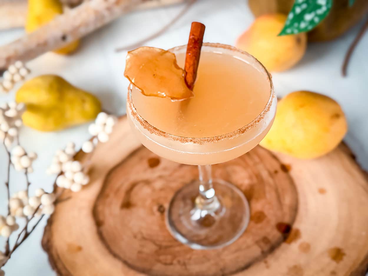 Spiced Pear and Maple Martini 4 Spiced Pear and Maple Martini cocktail recipe