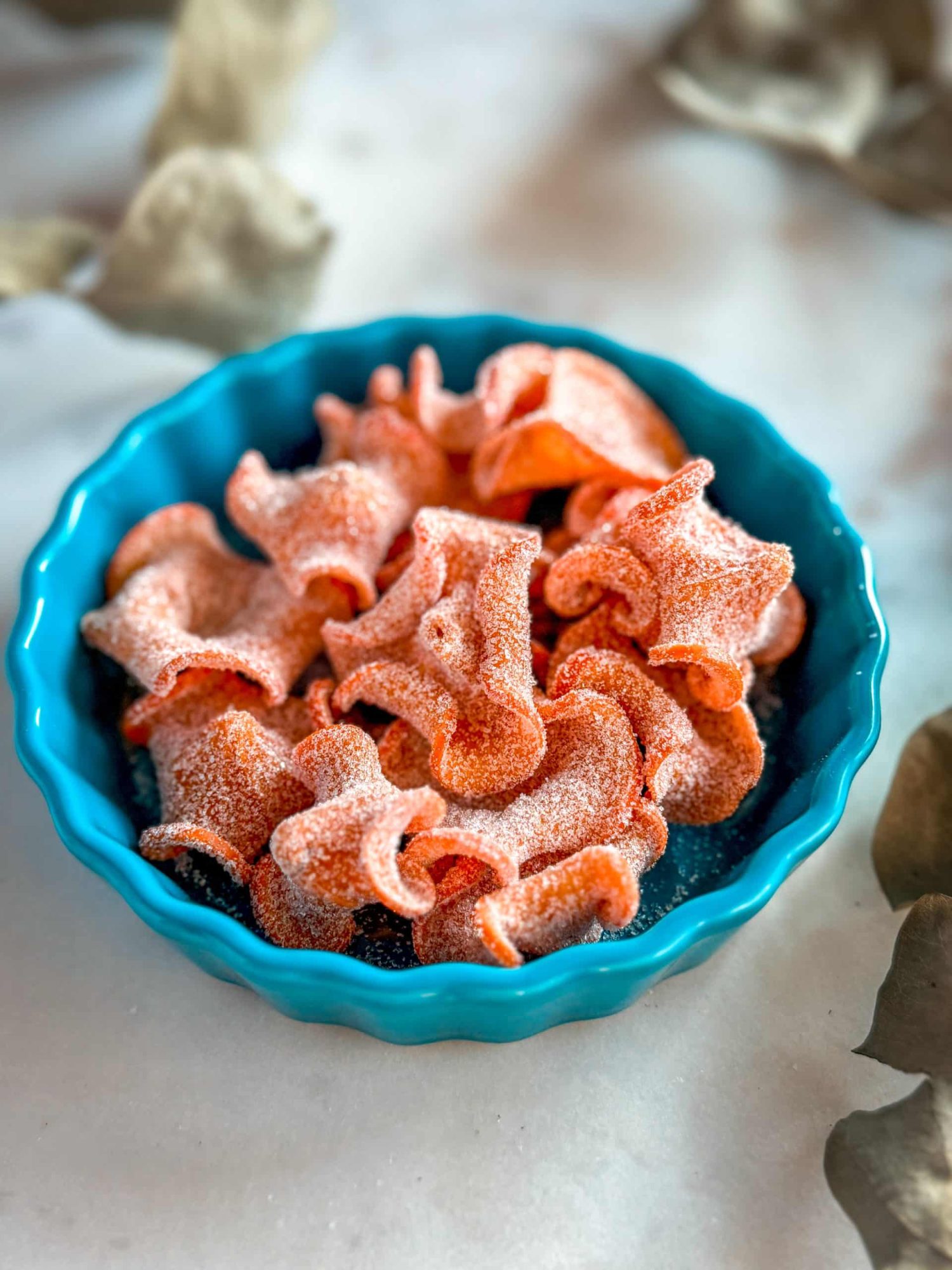 Candied Persimmons 2 Candied Persimmons garnish recipe