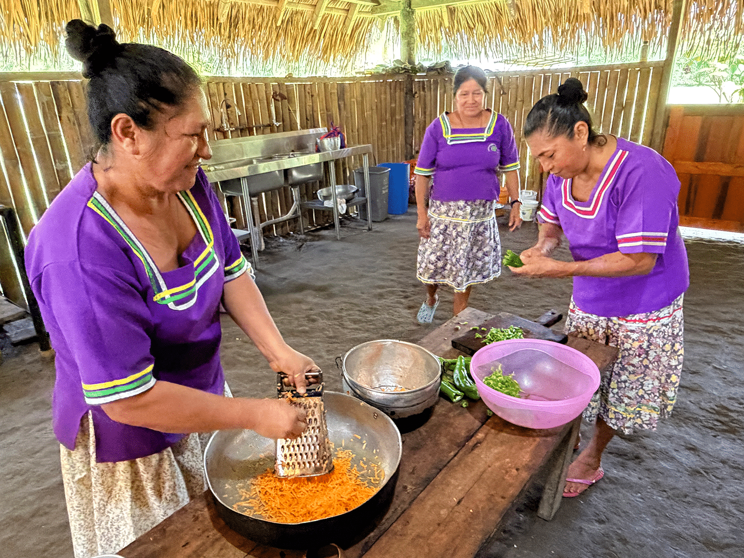 Exhaling in the Amazon: Finding a Floating Sanctuary on the Wild Napo 8 Kichwa women preparing lunch