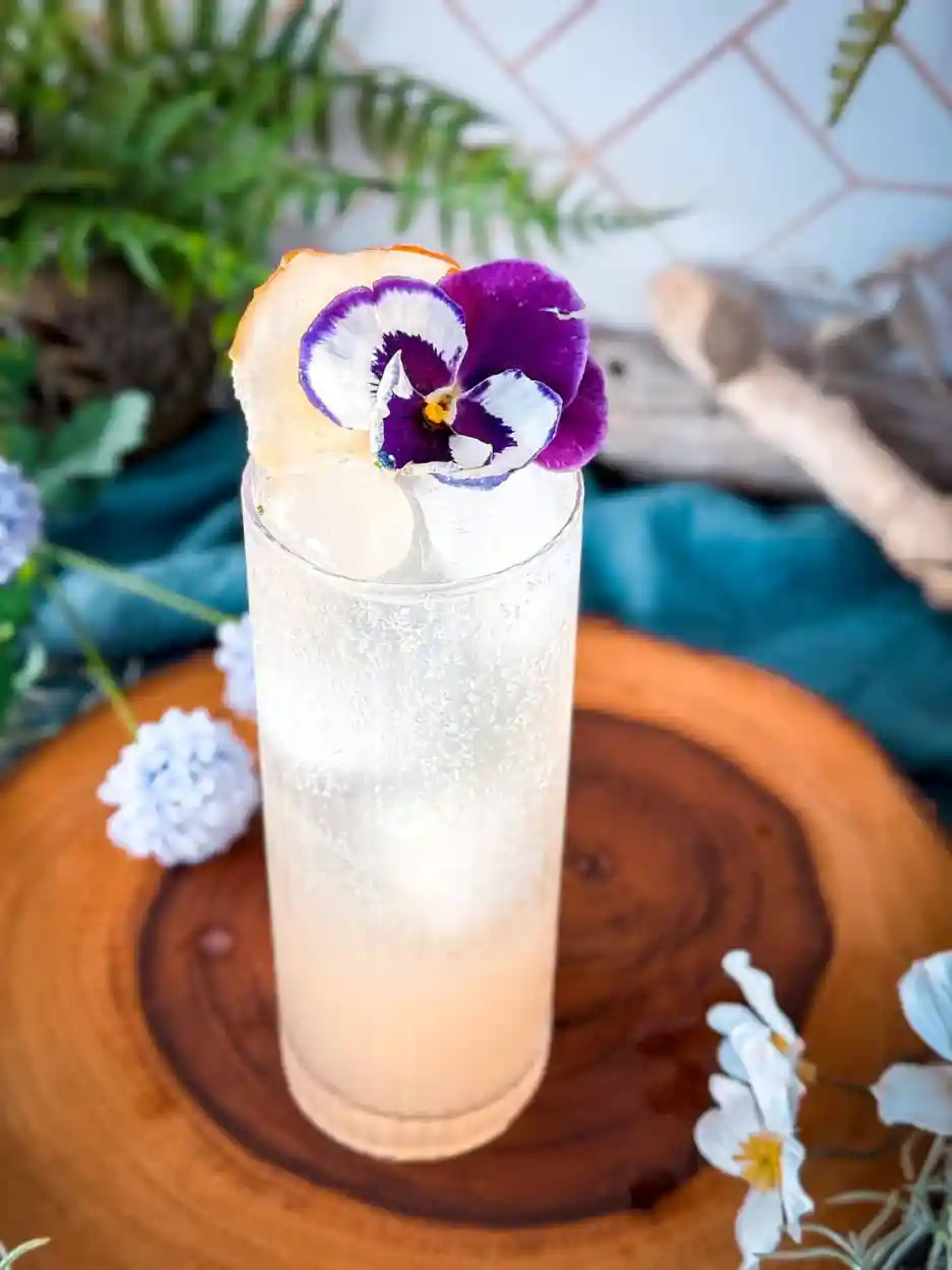 Pear Sakura Gin Collins 3 Pear Sakura Gin Collins cocktail recipe