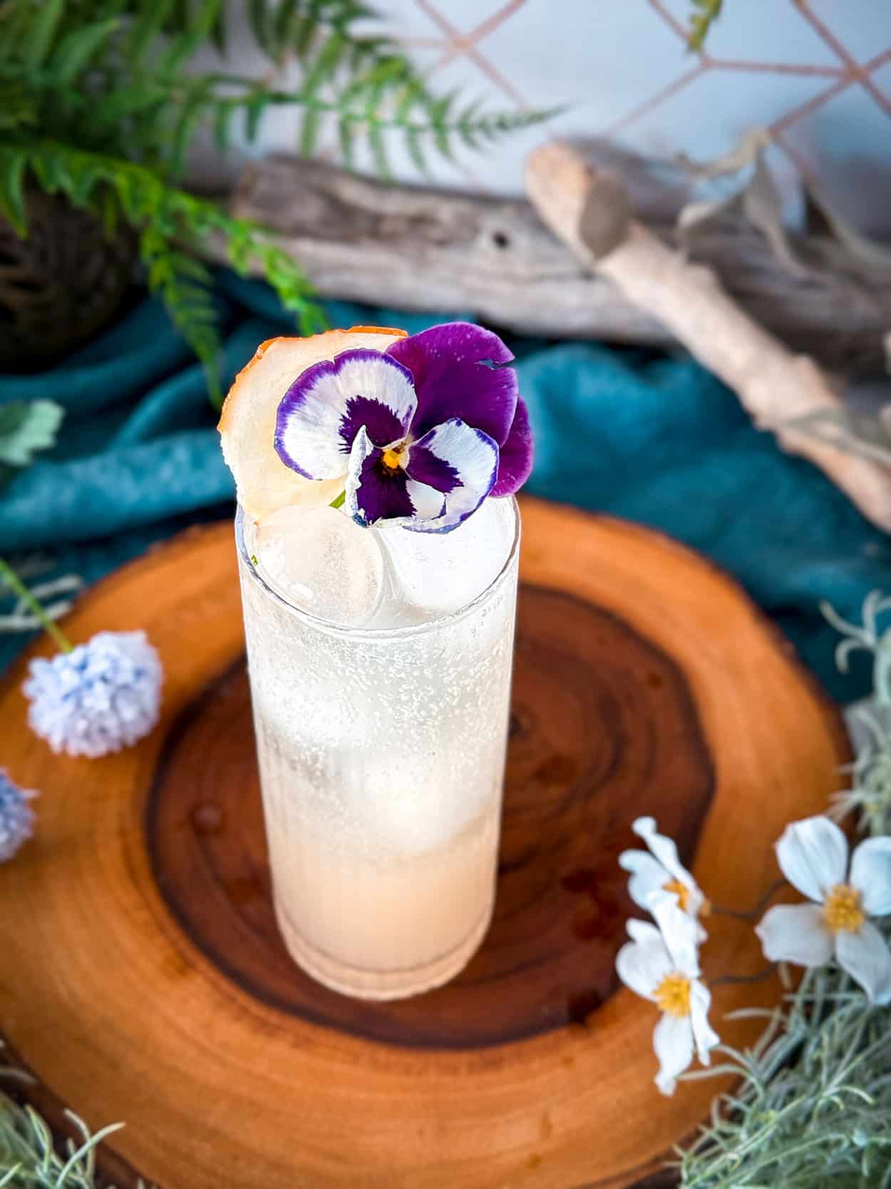 Pear Sakura Gin Collins 5 Pear Sakura Gin Collins cocktail recipe
