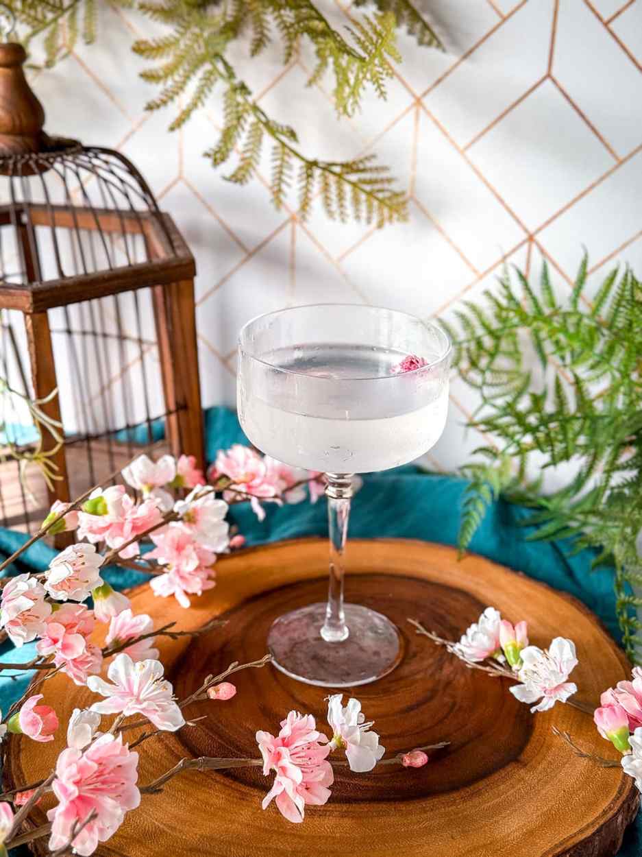 Lychee Sakura Martini 4 Lychee Sakura Martini cocktail recipe