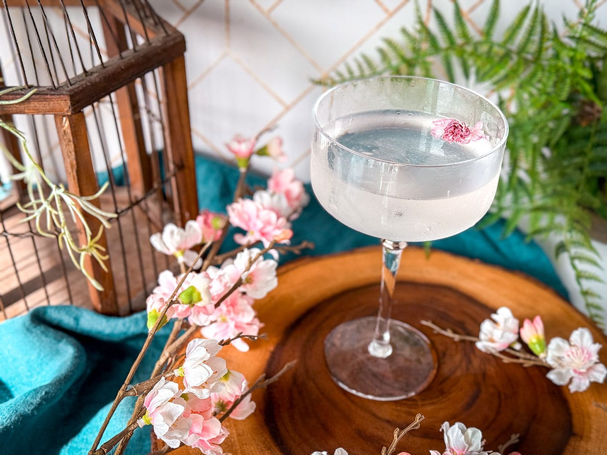 Lychee Sakura Martini 2 Lychee Sakura Martini cocktail recipe