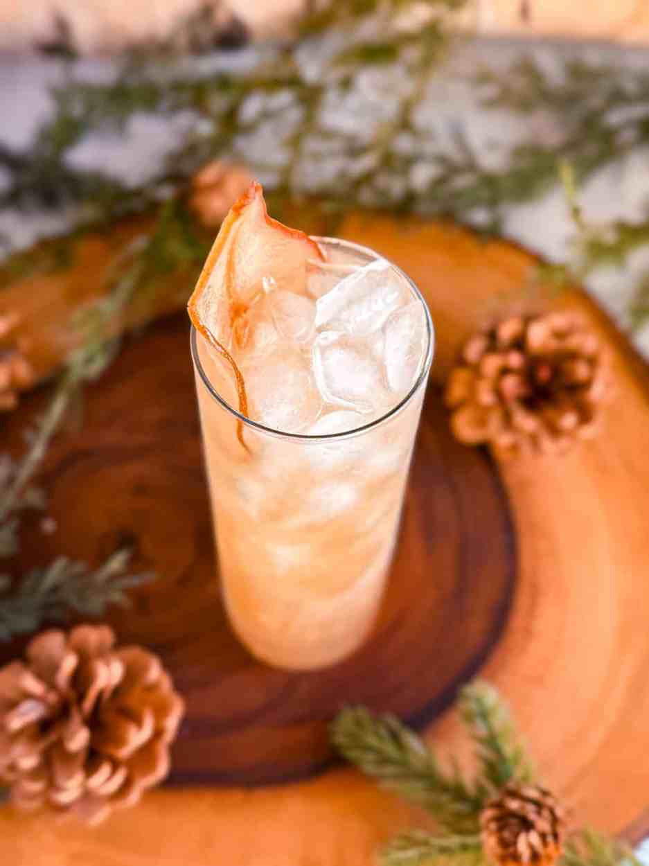 Snowy Orchard Spritz 1 Snowy Orchard Spritz cocktail recipe