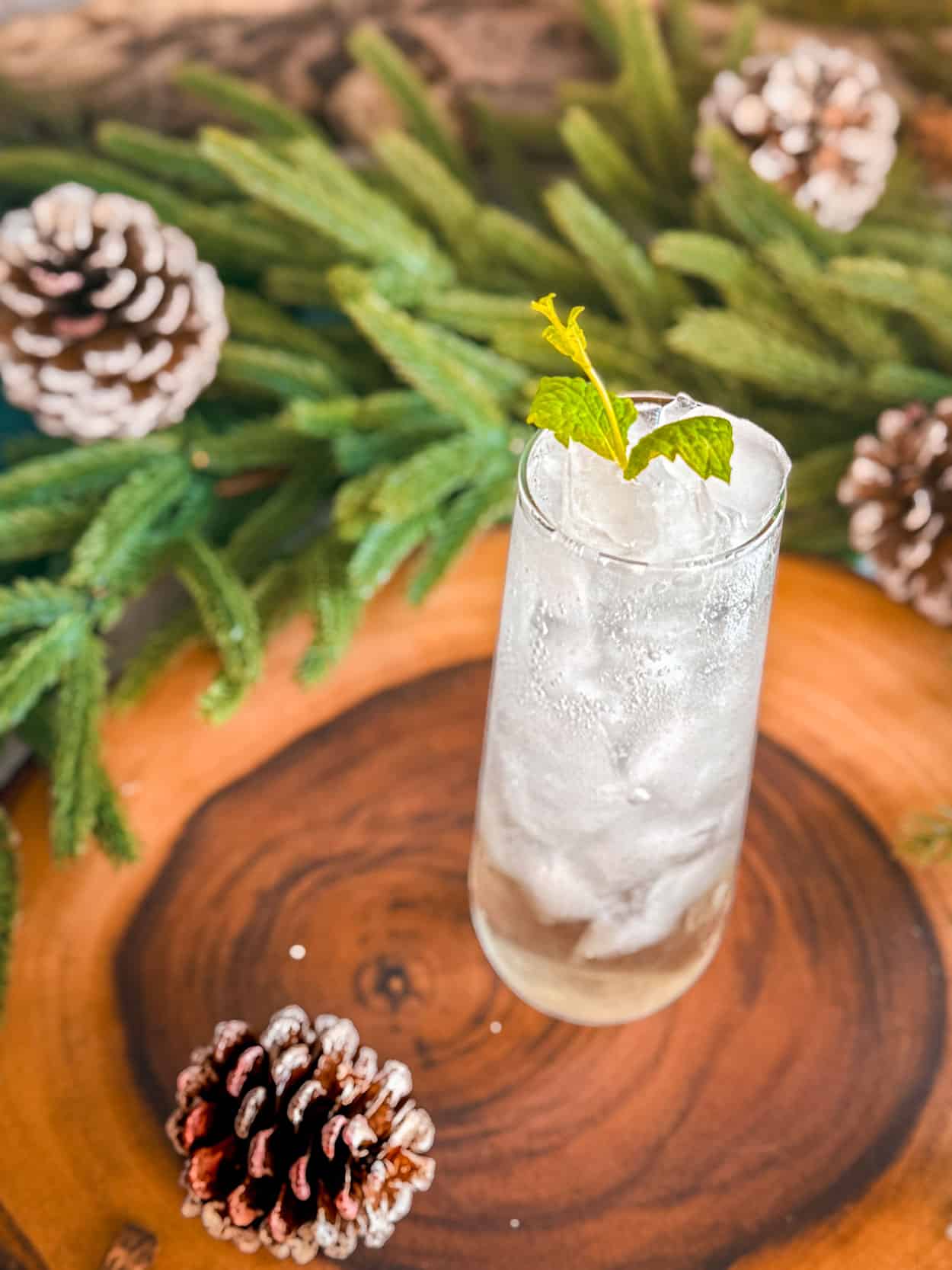 Mint & Pine Snowfall Spritz 1 Mint and Pine Snowfall Spritz cocktail recipe