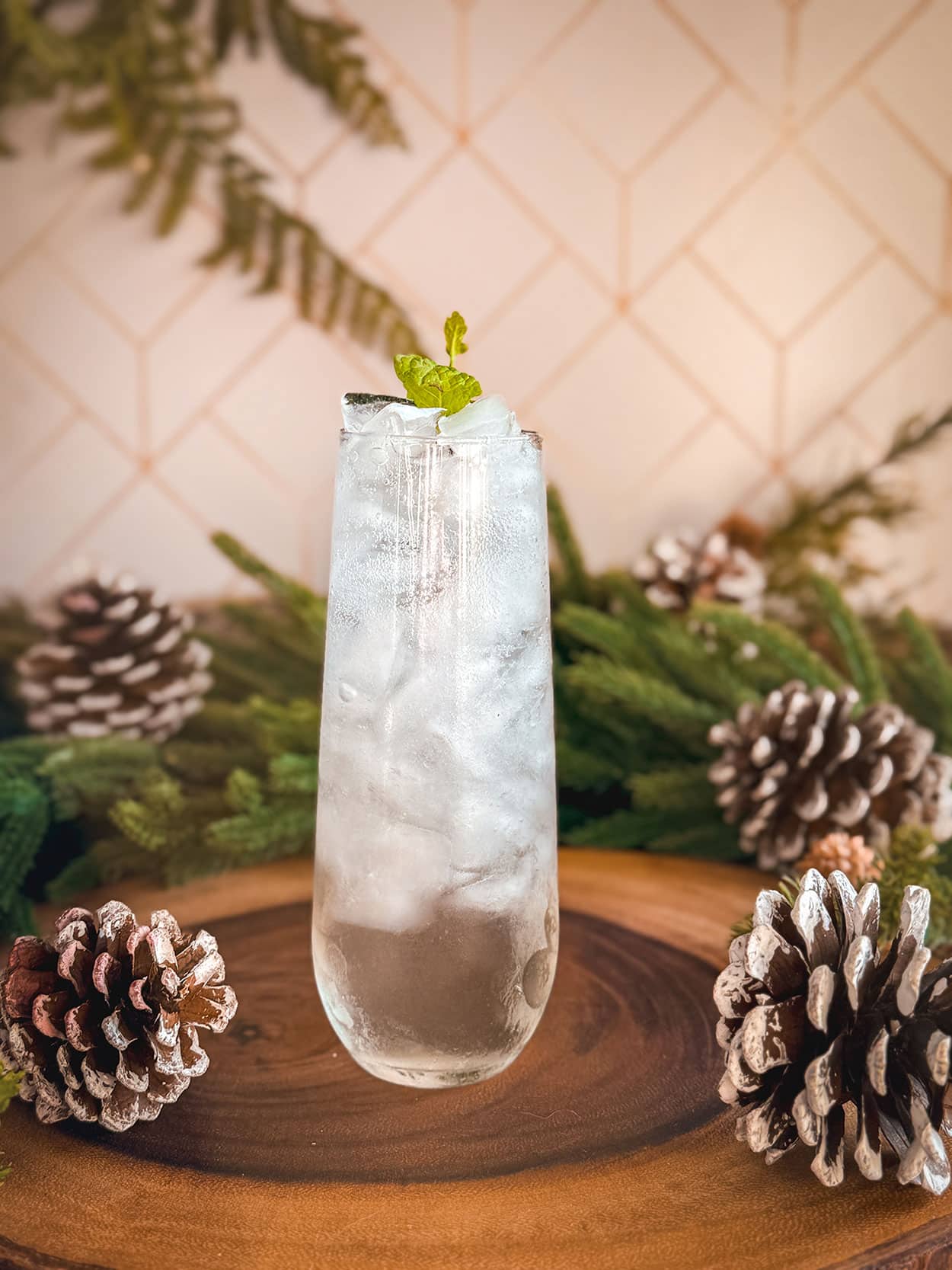 Mint & Pine Snowfall Spritz 2 Mint and Pine Snowfall Spritz cocktail recipe