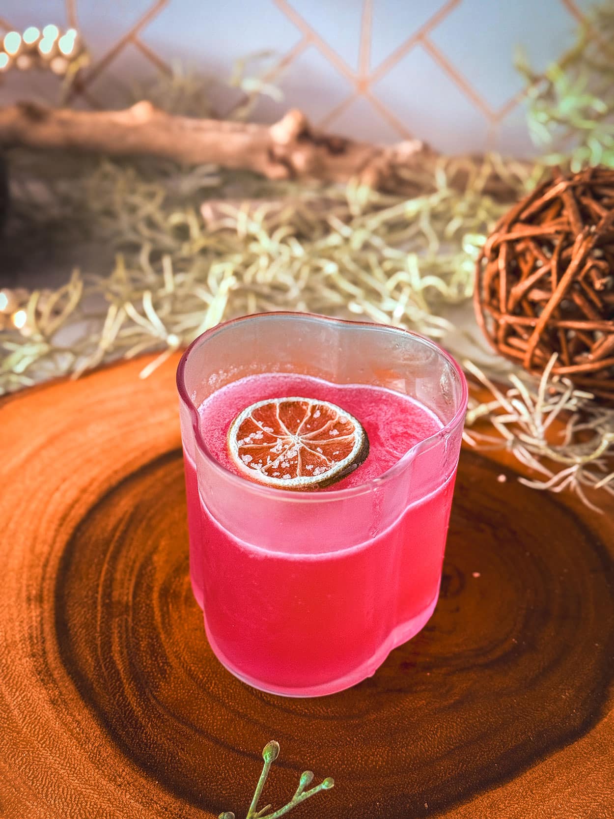 Smoked Prickly Pear Sour cocktail recipe