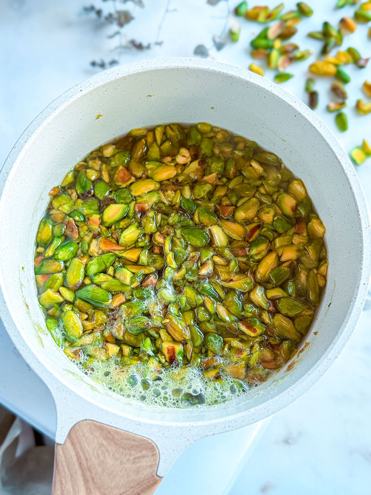 Pistachio Simple Syrup 2 Pistachio Simple Syrup recipe for cocktails and coffee