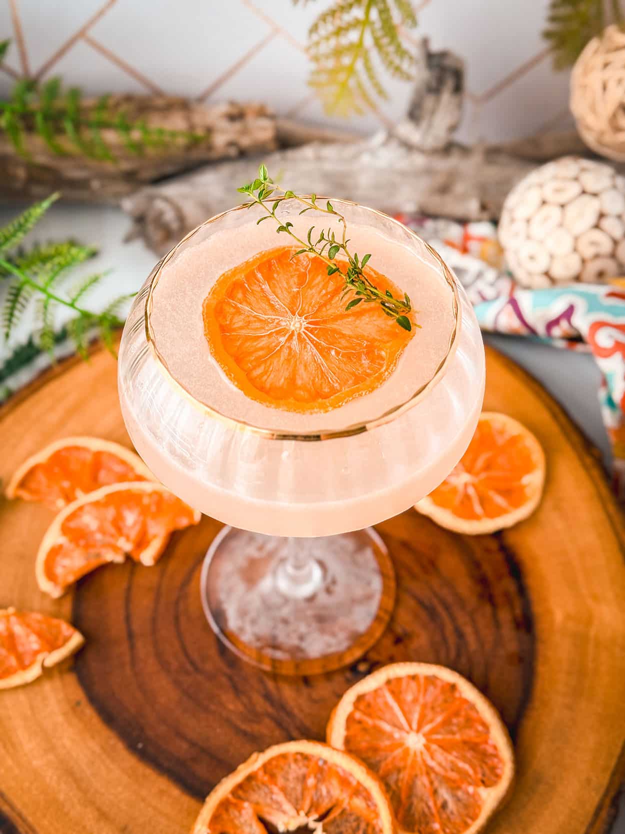 Thyme Grapefruit Gin Sour 1 Thyme Grapefruit Sour cocktail recipe
